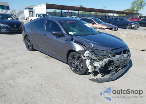 2020 Honda Civic Sport из США, поврежденный, VIN 19XFC2F81LE215991